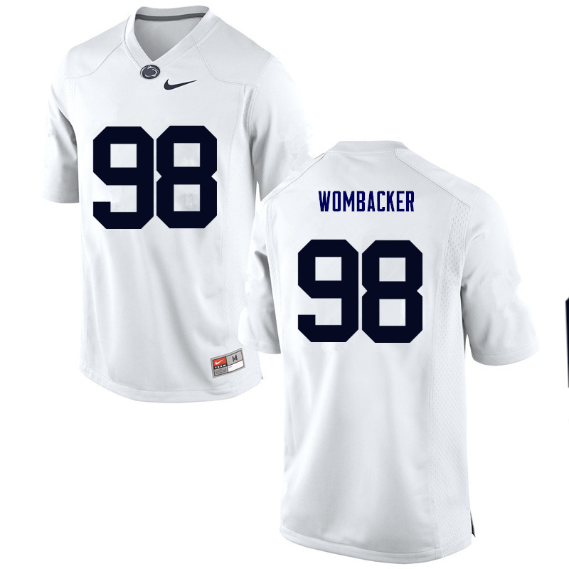 NCAA Nike Men's Penn State Nittany Lions Jordan Wombacker #98 College Football Authentic White Stitched Jersey UZM3898GY